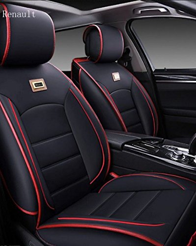 3D FRONTLINE Platinum Series PU Leather Car Seat Cover Compatible with Hyundai Grand i10 Nios-Black Red